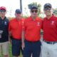 Photo ID (L-R) Jared Wilson, Naples Lakes Veteran Outreach Coordinator, John Harrison and Pat Laird, co-chairs of the Home Base Golf Tournament and Jason Cooper, Assistant Director, Development for Home Base of SW Florida.