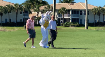 Easter Bunny Arrives at Naples Lakes Via Helicopter