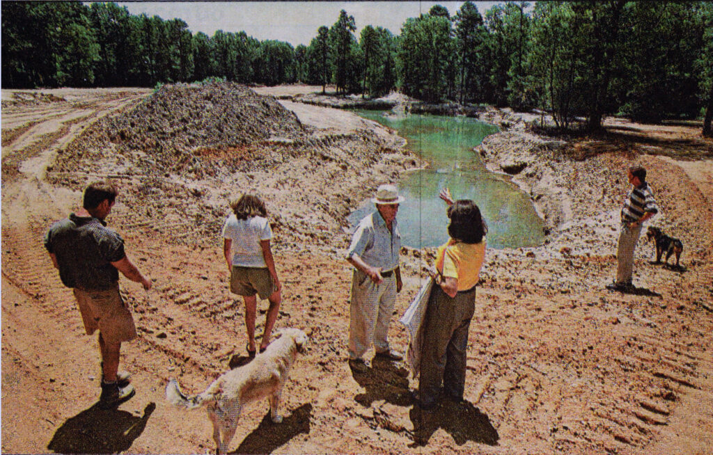 The Carman Family checks out the 12th hold under construction at Pittsgrove Township's Running Deer Golf Club, which opened in Summer of 1999.