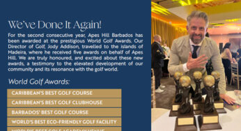 Apes Hill Barbados Celebrates Five-Star Showing at World Golf Awards