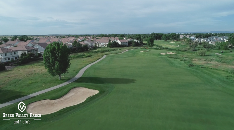 6th hole at Green Valley Ranch Golf Club in Colorado, USA