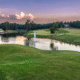 Fountain in Golf Course Pond provided by Solitude Lake Management
