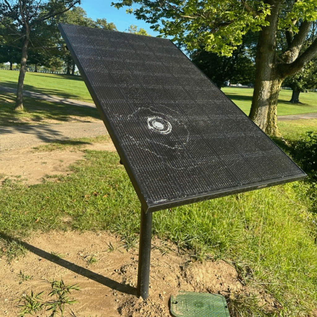 PondHawk® Panel after Golf Ball Hit